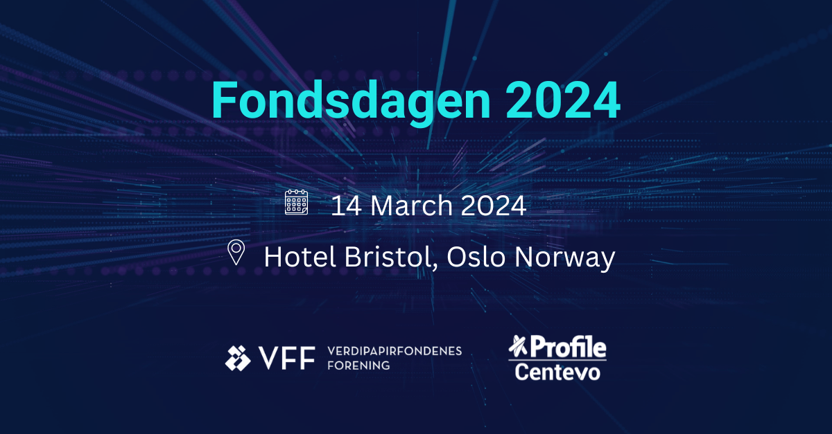 Profile Centevo sponsors Fondsdagen 2024 in Norway